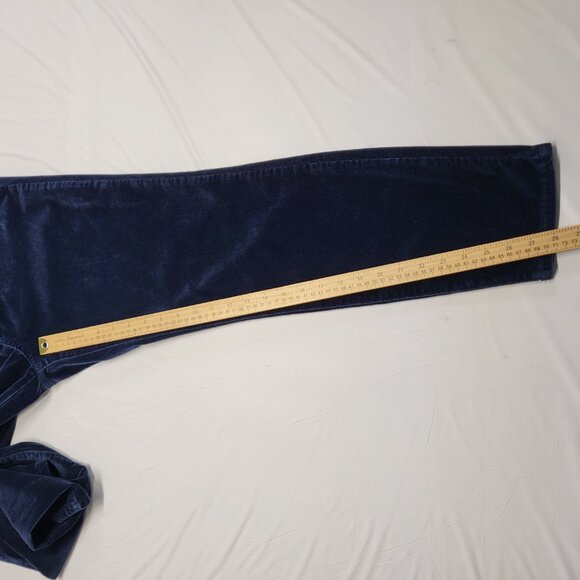 Well Worn Velvet Pants Womens 12/32 ( Fit 34 X 28 ) Tapered Pockets Navy Blue - Picture 13 of 16